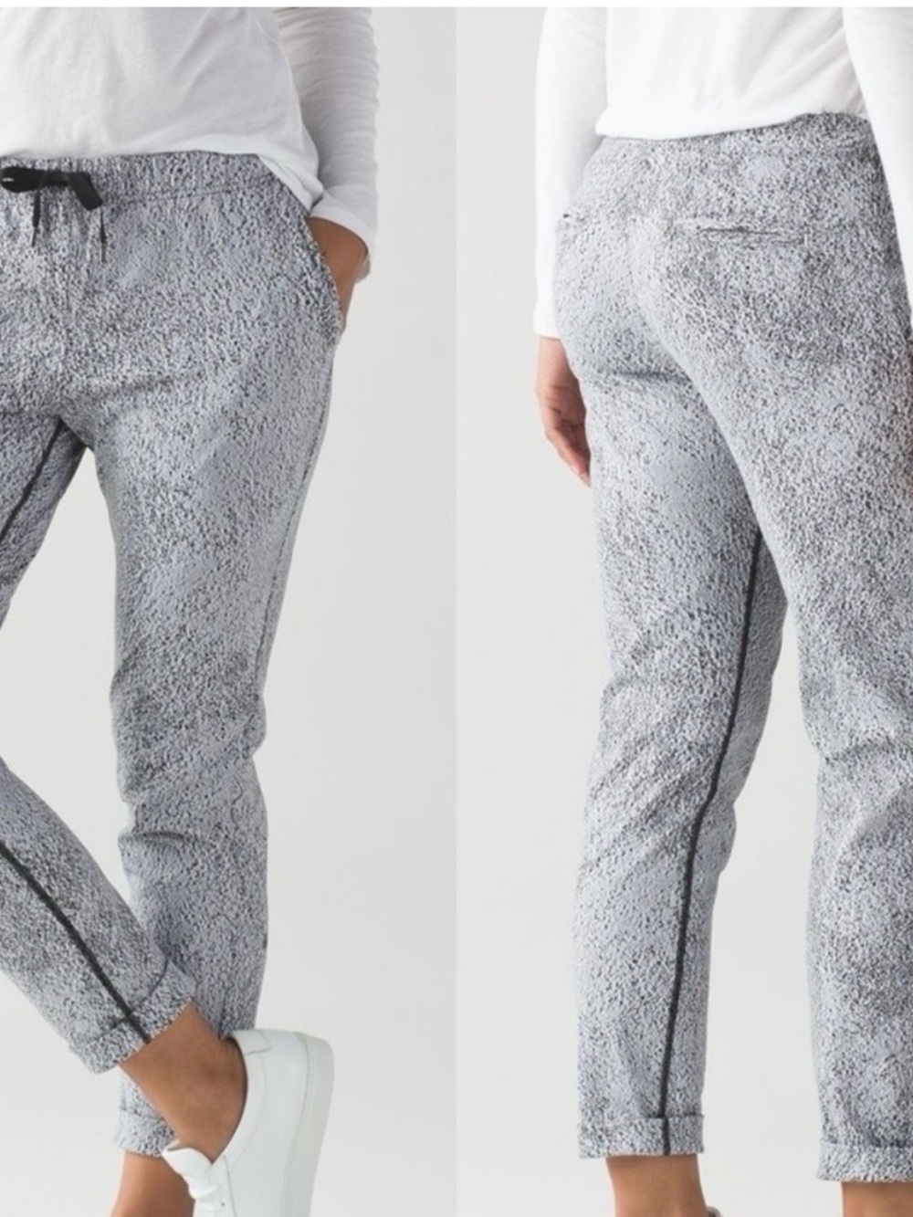 LULULEMON ATHLETICA JET PANT IN POWER
 Luxtreme Spray White  SIZE 6